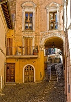 Arched street rome italy